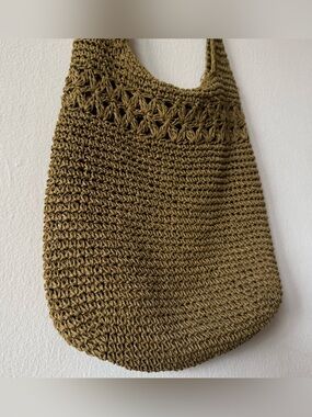 Espirit Green crochet Woven Crossbody bag